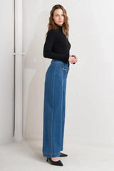 TIMELESS BLUE DENIM PANTS - Flying Tomato - Flyclothing LLC
