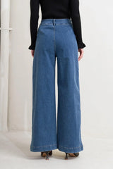 TIMELESS BLUE DENIM PANTS - Flying Tomato - Flyclothing LLC