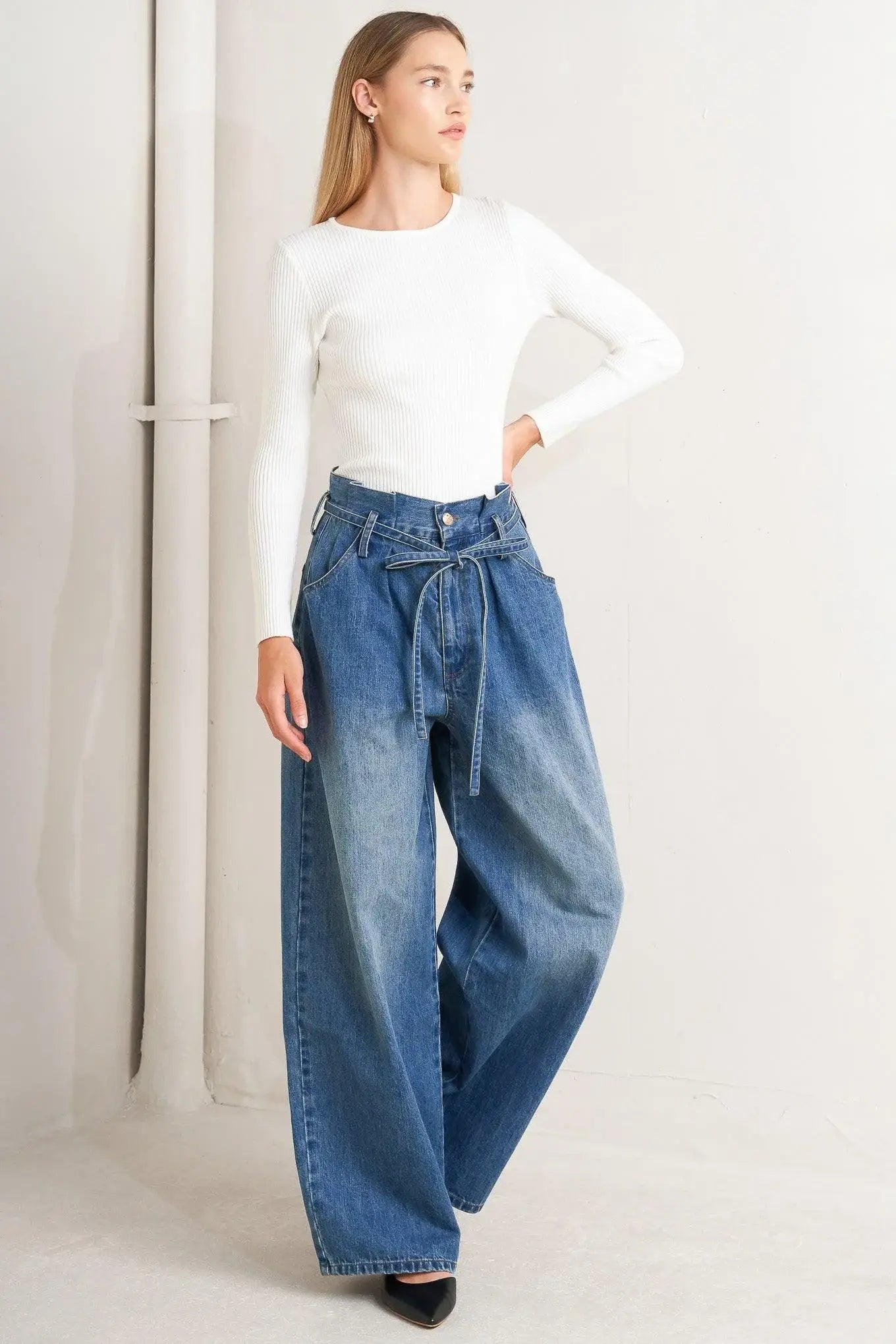 EVERYDAY CINCH DENIM PANTS - Flying Tomato - Flyclothing LLC