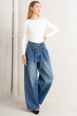 EVERYDAY CINCH DENIM PANTS - Flying Tomato - Flyclothing LLC