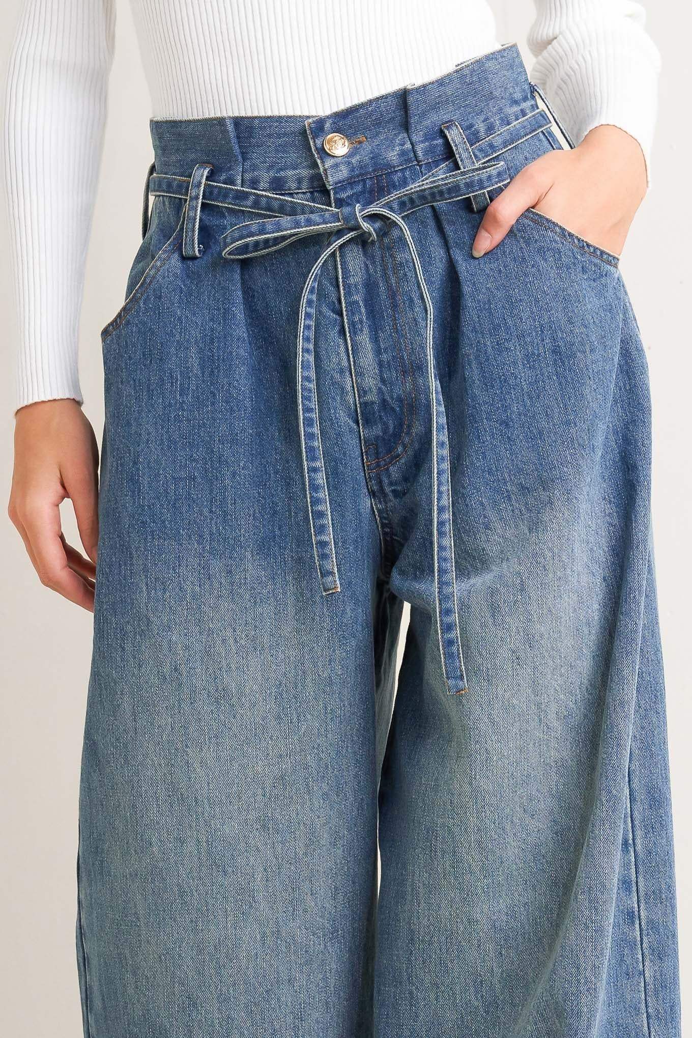 EVERYDAY CINCH DENIM PANTS - Flying Tomato - Flyclothing LLC