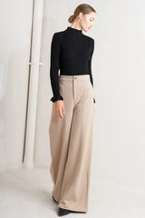 MODERN CORSET MOCHA KNIT PANTS - Flying Tomato - Flyclothing LLC