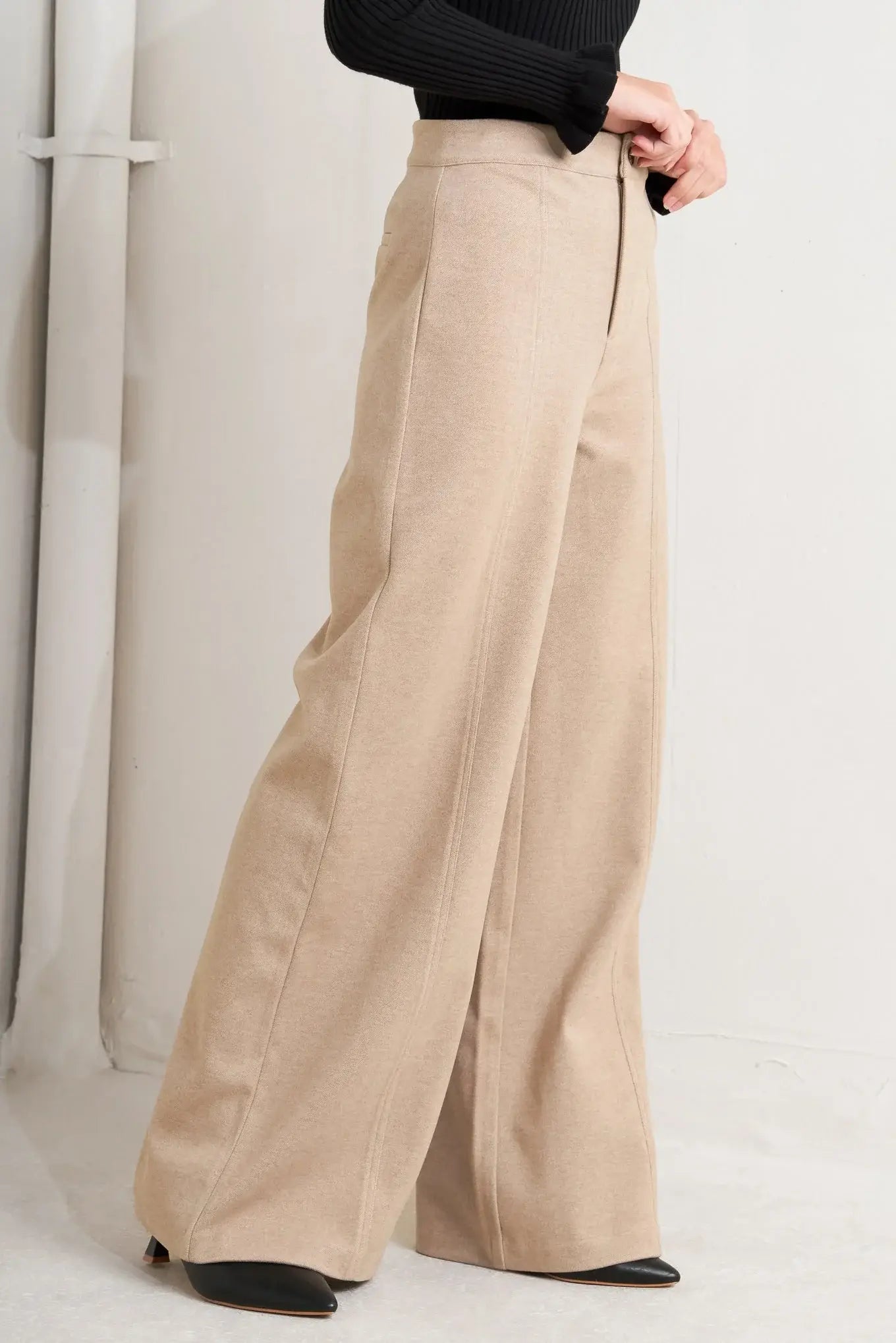 MODERN CORSET MOCHA KNIT PANTS - Flying Tomato - Flyclothing LLC