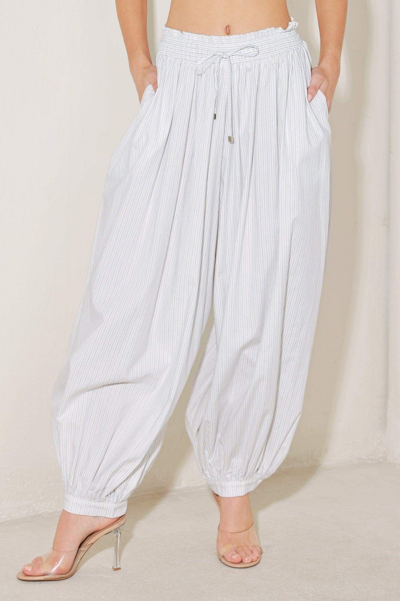 OCEAN BREEZE WOVEN BALLON PANTS - Flying Tomato - Flyclothing LLC