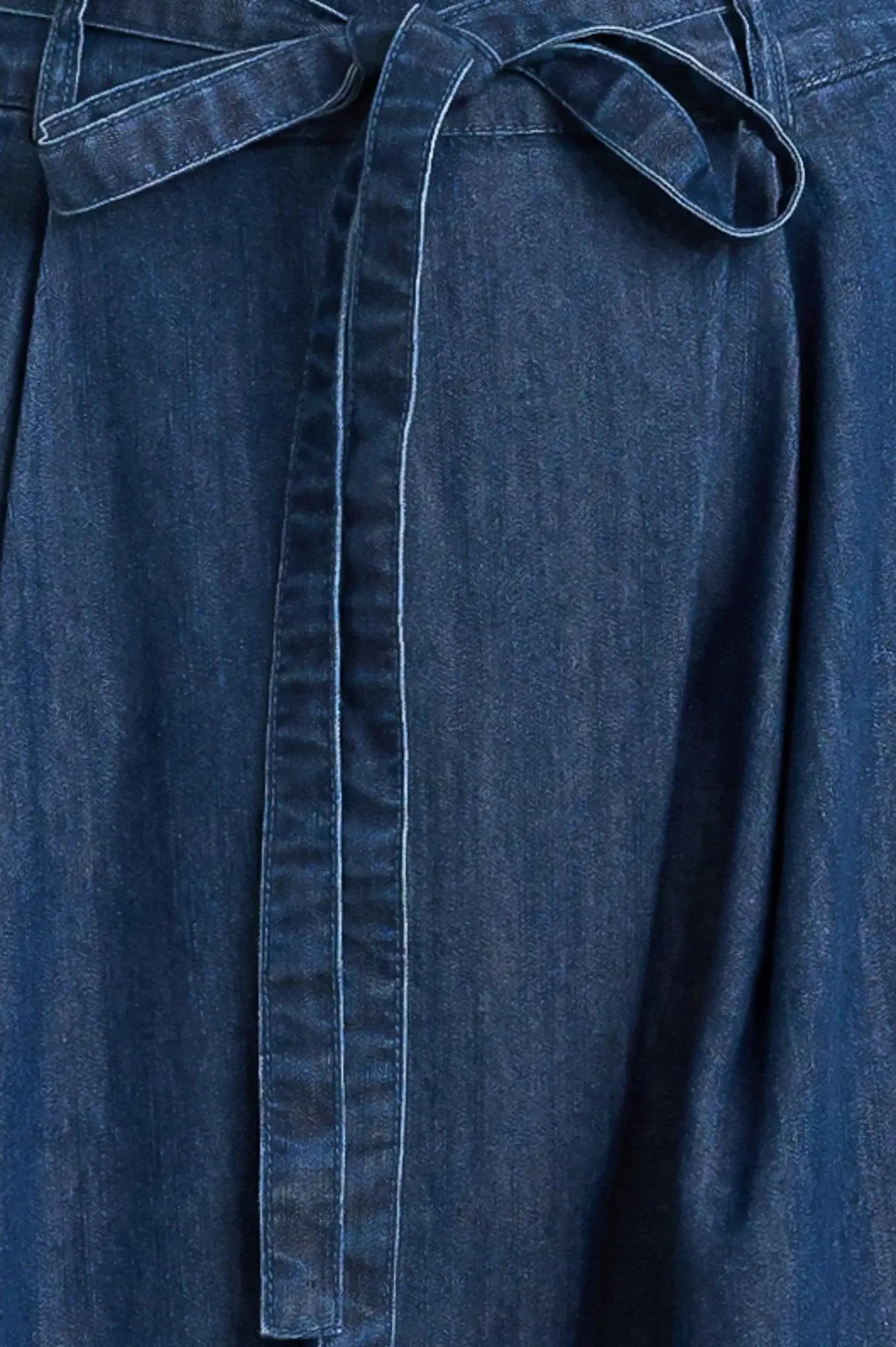 RELAXED TAILORED DENIM LOOSE FITTING PANTS - Flying Tomato - Flyclothing LLC