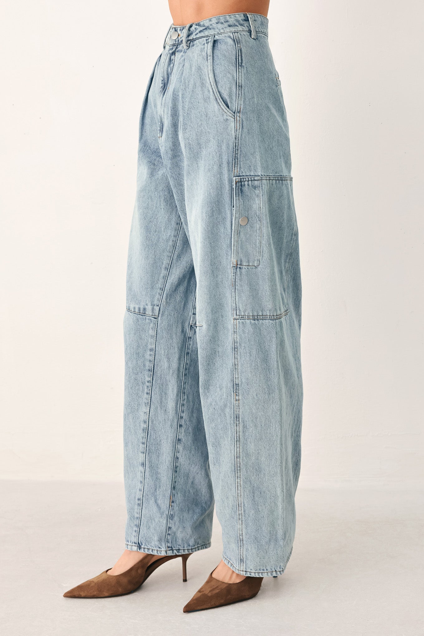 WEEKENDS IN THE CITY WASHED DENIM PANTS