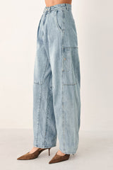 WEEKENDS IN THE CITY WASHED DENIM PANTS