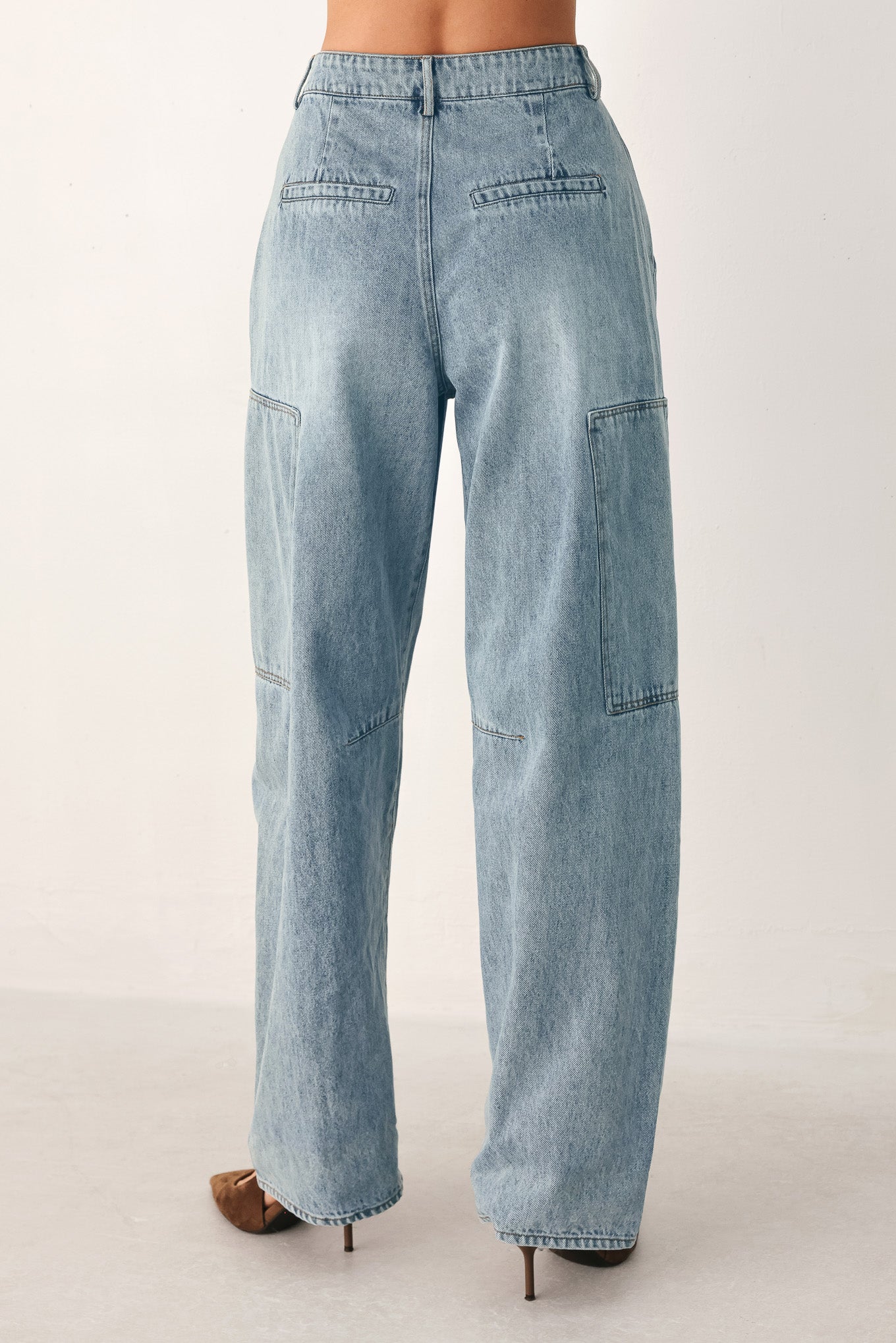 WEEKENDS IN THE CITY WASHED DENIM PANTS