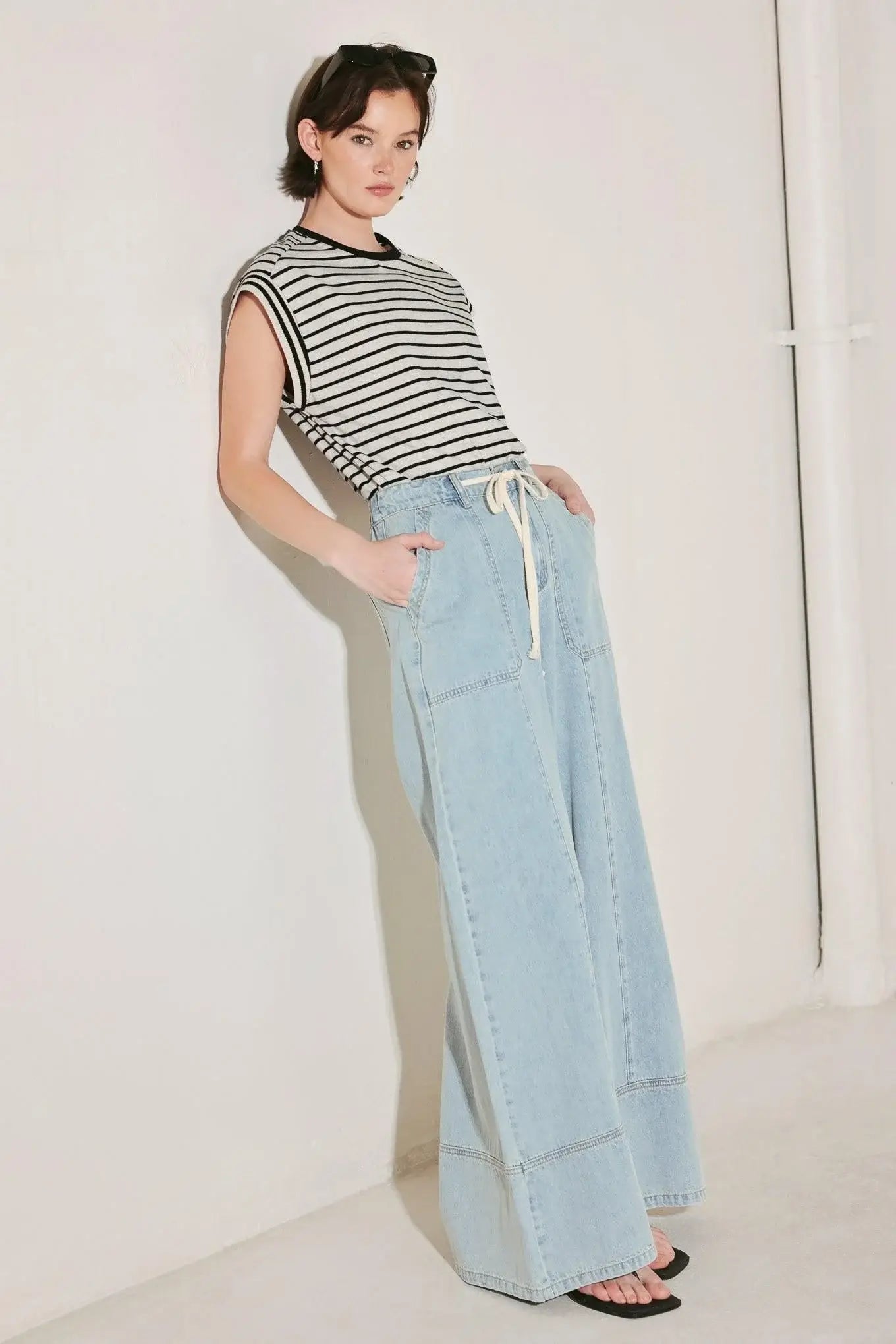 WEEKEND SOUNDTRACK DENIM PANTS - Flying Tomato - Flyclothing LLC