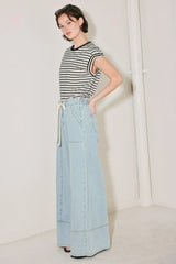 WEEKEND SOUNDTRACK DENIM PANTS - Flying Tomato - Flyclothing LLC