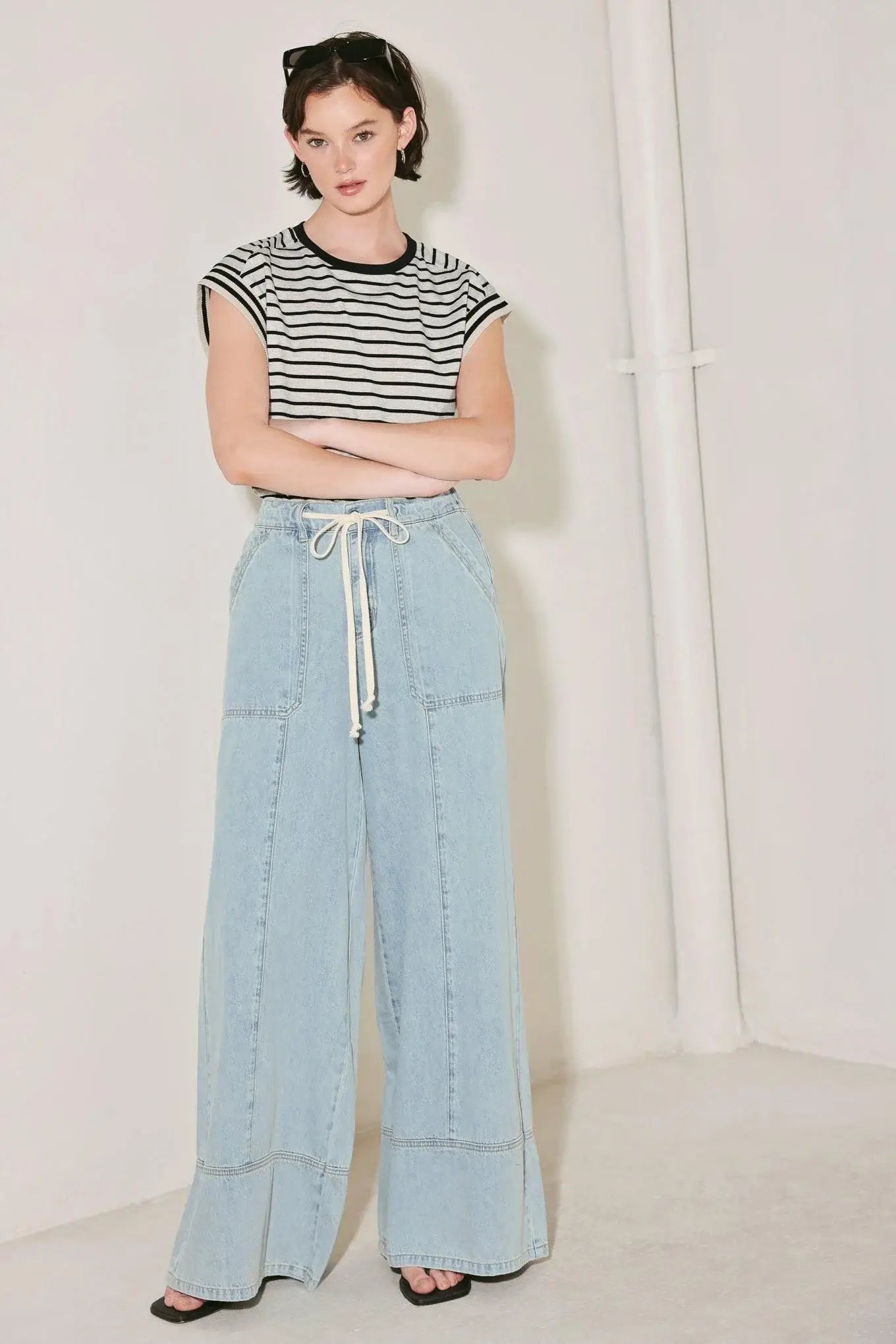WEEKEND SOUNDTRACK DENIM PANTS - Flying Tomato - Flyclothing LLC