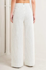 EFFORTLESS FORM STRIPE WOVEN PANTS - Flying Tomato - Flyclothing LLC
