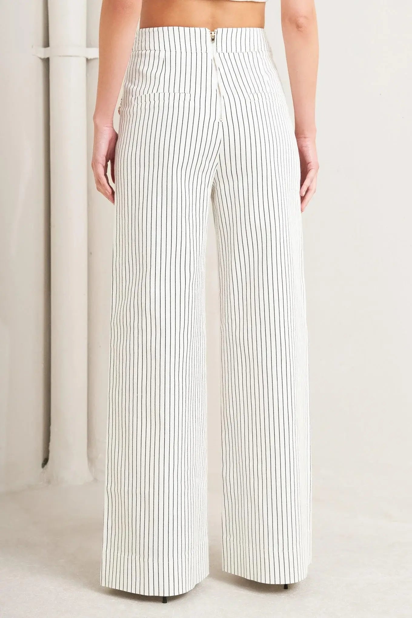 EFFORTLESS FORM STRIPE WOVEN PANTS - Flying Tomato - Flyclothing LLC