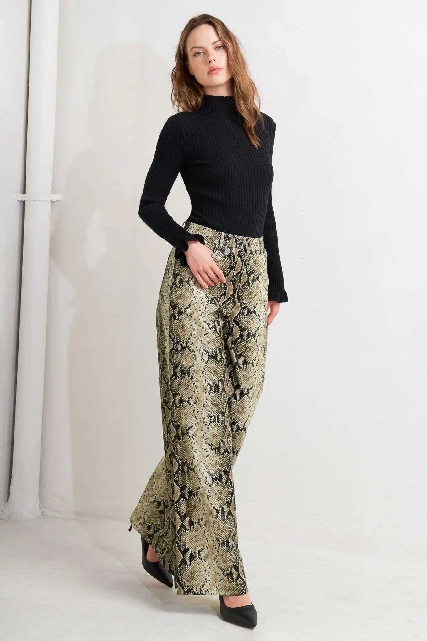 GLAM VENOM FAUX LEATHER PANTS - Flying Tomato - Flyclothing LLC