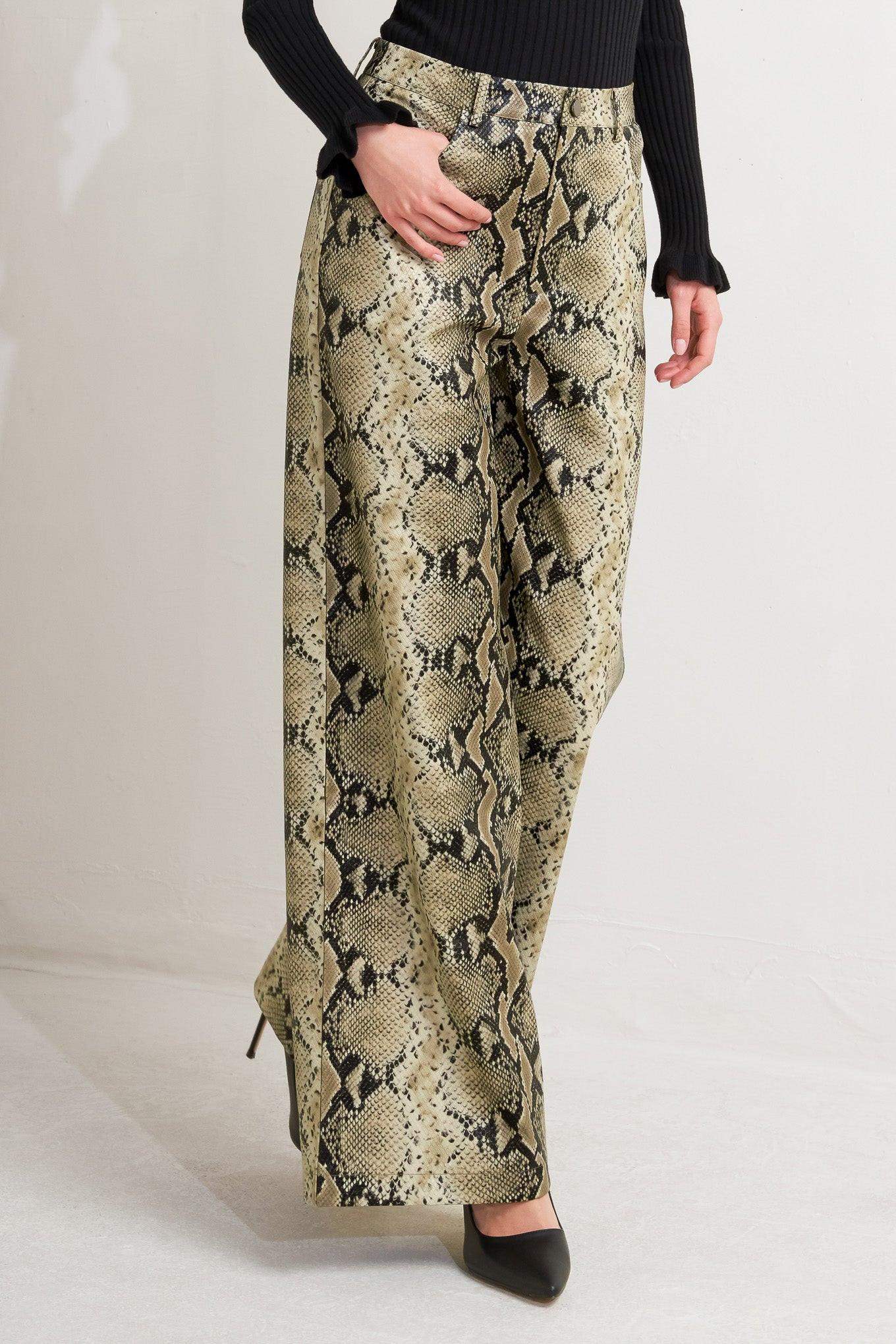 GLAM VENOM FAUX LEATHER PANTS - Flying Tomato - Flyclothing LLC