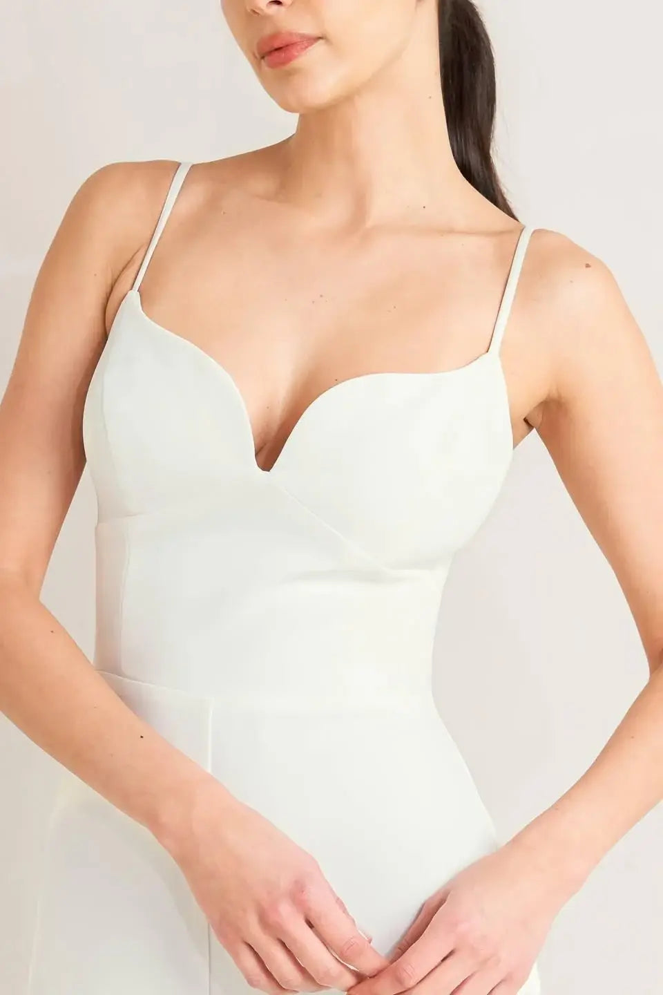 PRISTINE EDGE OFF WHITE WOVEN JUMPSUIT - Flying Tomato - Flyclothing LLC