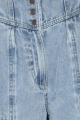 SUNLIT DENIM MOMENT SHORTS - Flying Tomato - Flyclothing LLC