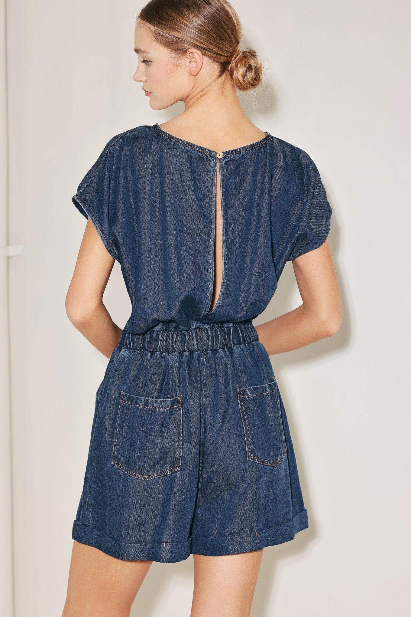 MODERN MARINA WOVEN ROMPER - Flying Tomato - Flyclothing LLC