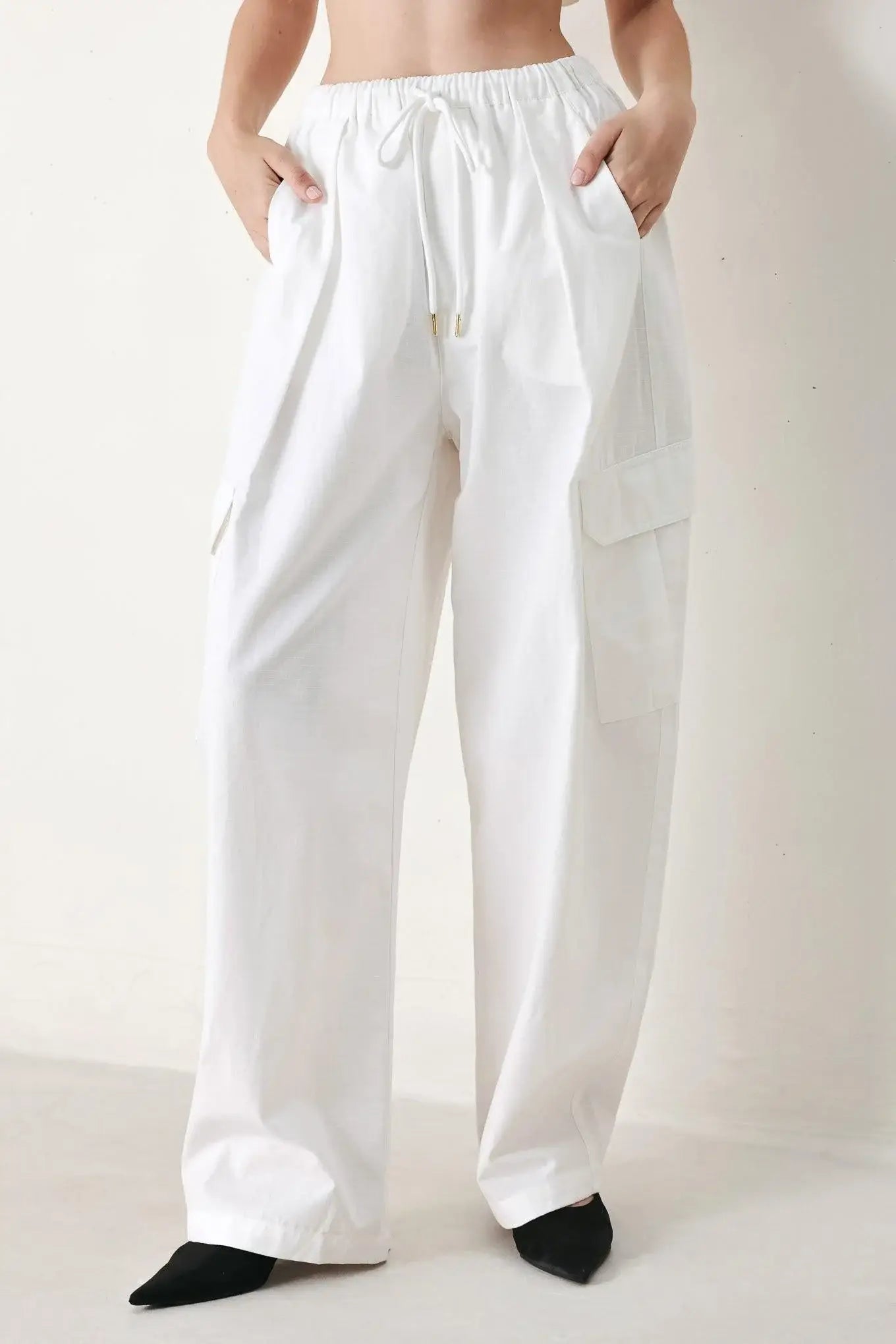 CRISP ESSENTIAL WOVEN BALLON PANTS - Flying Tomato - Flyclothing LLC