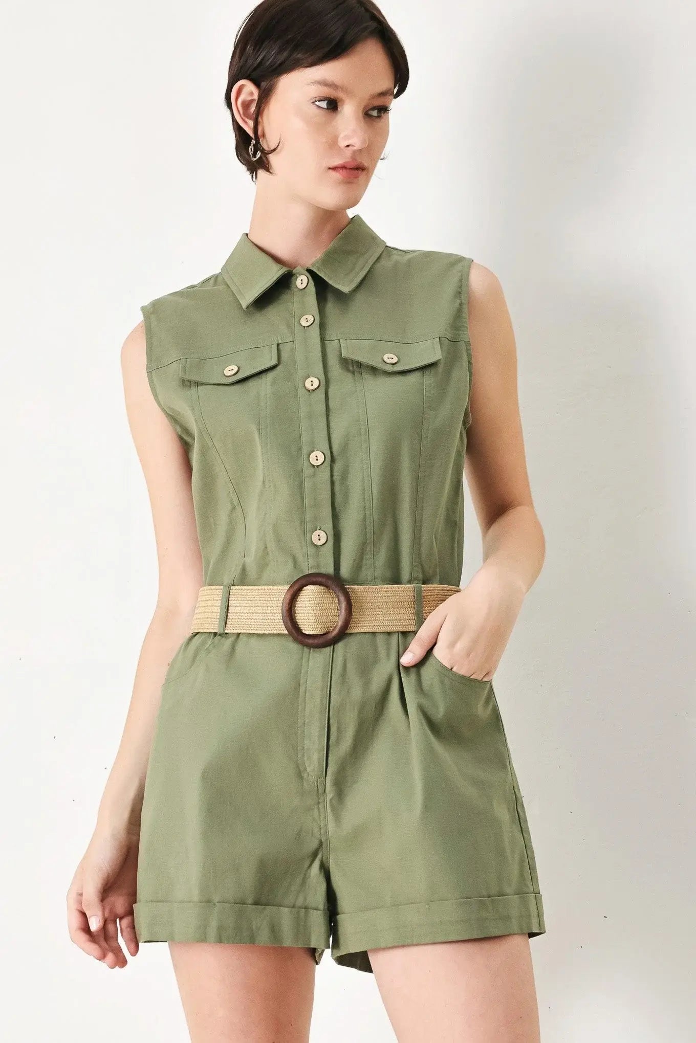 CUTIE EXPLORER WOVEN ROMPER - Flying Tomato - Flyclothing LLC