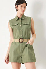 CUTIE EXPLORER WOVEN ROMPER - Flying Tomato - Flyclothing LLC