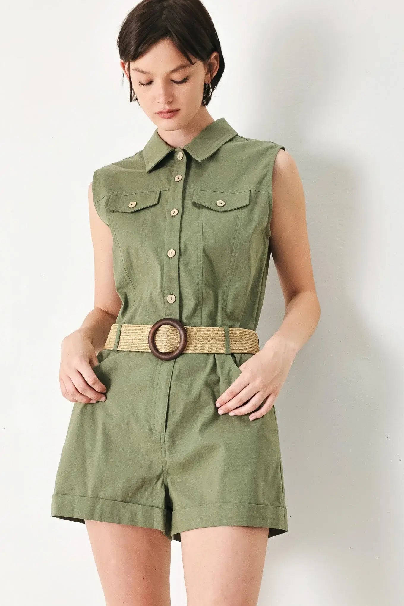 CUTIE EXPLORER WOVEN ROMPER - Flying Tomato - Flyclothing LLC