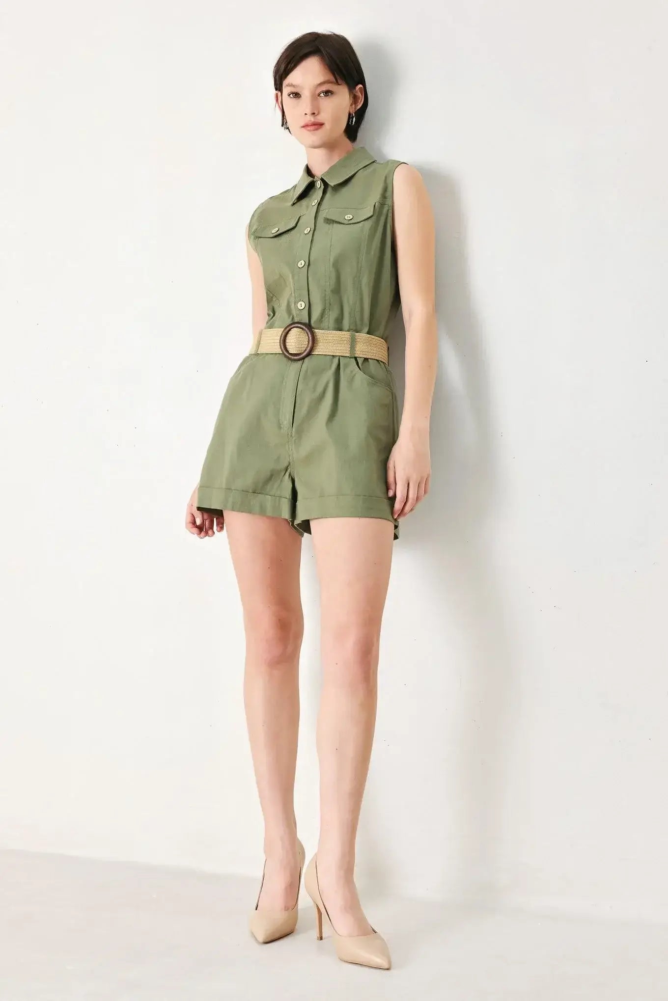 CUTIE EXPLORER WOVEN ROMPER - Flying Tomato - Flyclothing LLC