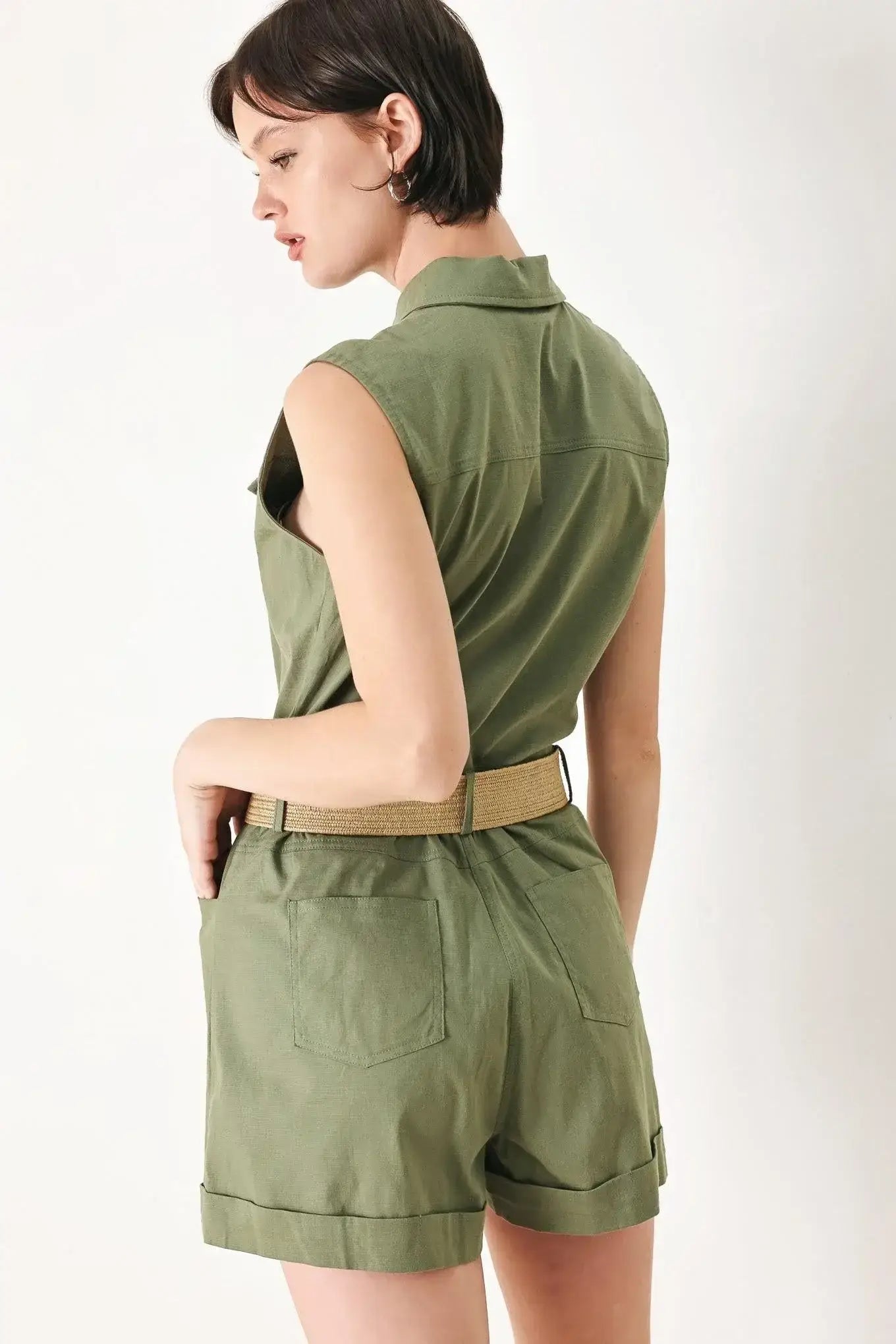 CUTIE EXPLORER WOVEN ROMPER - Flying Tomato - Flyclothing LLC