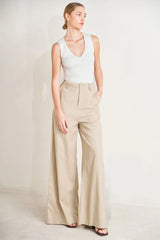 THE BOARDROOM EDIT WOVEN PANTS - Flying Tomato - Flyclothing LLC