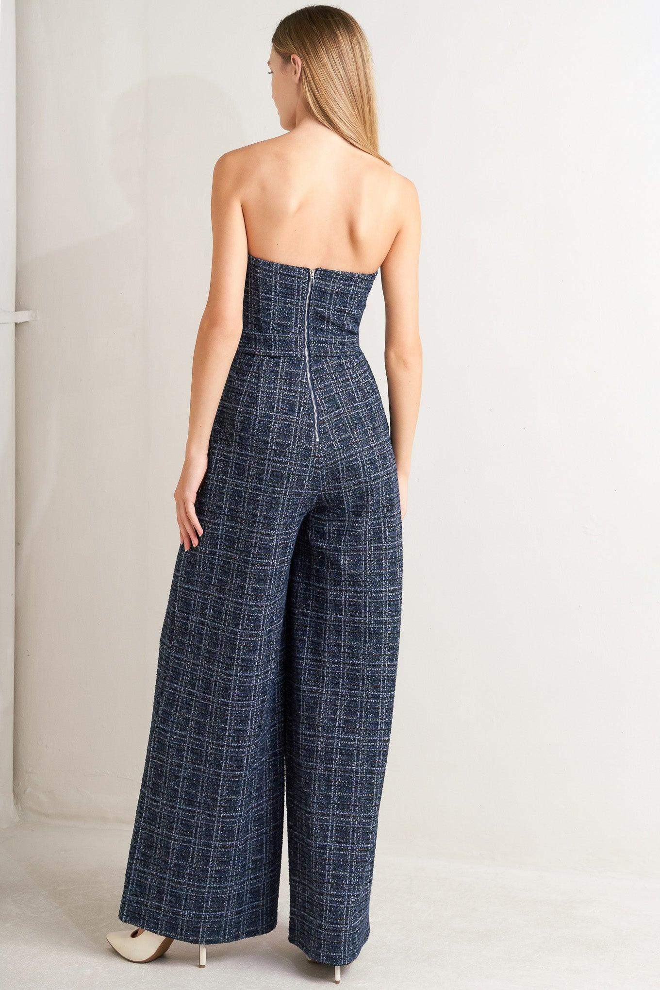 ELEGANT PARTY TWEED JUMPSUIT - Flying Tomato - Flyclothing LLC