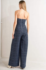 ELEGANT PARTY TWEED JUMPSUIT - Flying Tomato - Flyclothing LLC