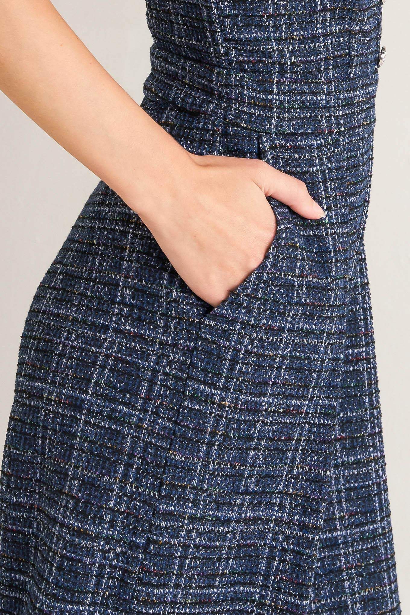 ELEGANT PARTY TWEED JUMPSUIT - Flying Tomato - Flyclothing LLC