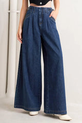 SHARP FEMININITY DENIM PANTS - Flying Tomato - Flyclothing LLC