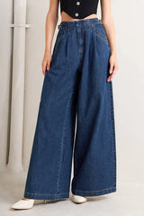 SHARP FEMININITY DENIM PANTS - Flying Tomato - Flyclothing LLC