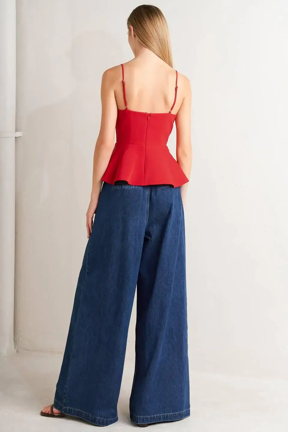 SHARP FEMININITY DENIM PANTS - Flying Tomato - Flyclothing LLC