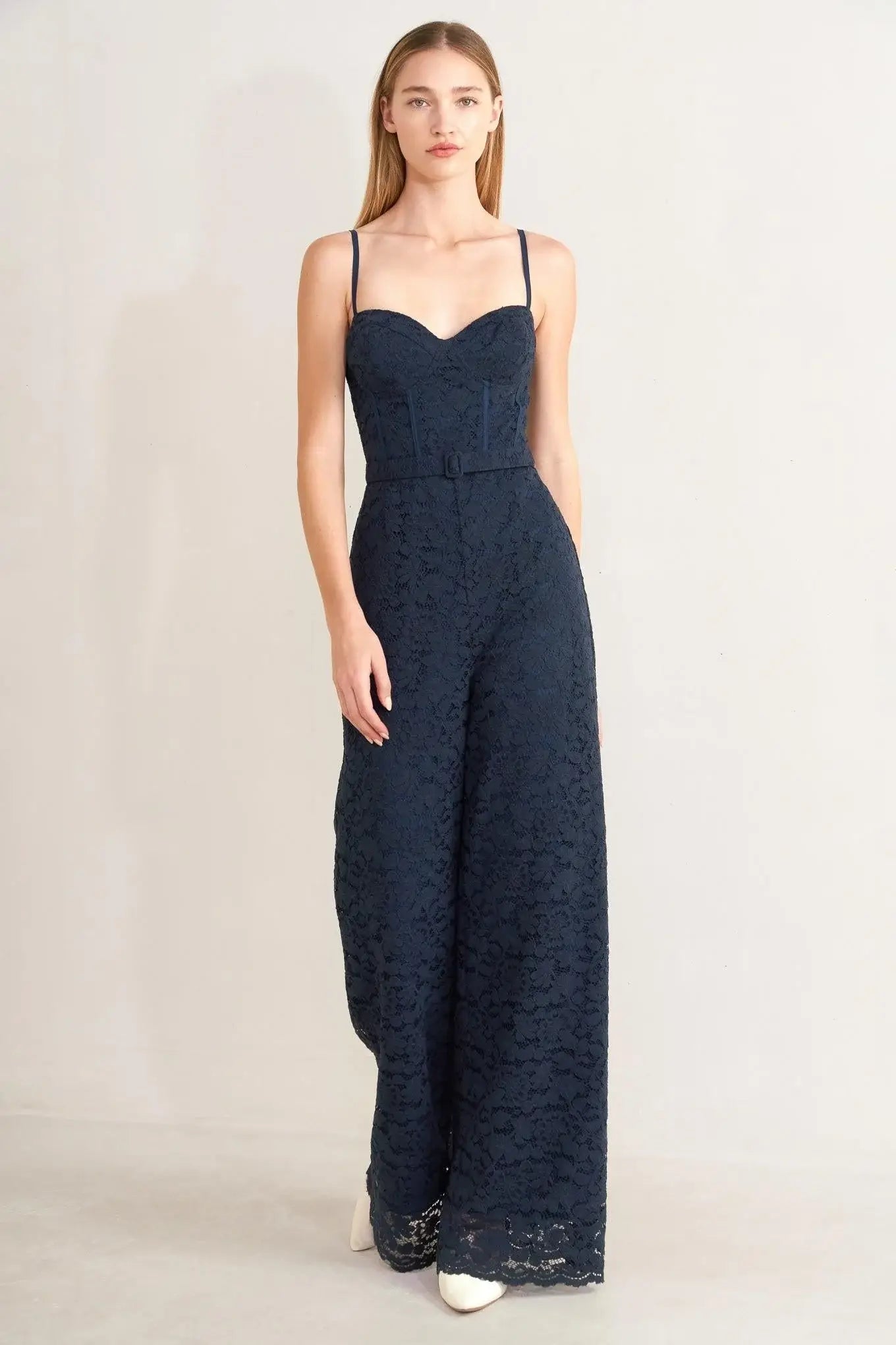 EVENING MUSE WOVEN LACE JUMPSUIT - Flying Tomato - Flyclothing LLC