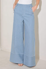 PINSTRIPE PRESTIGE WOVEN PANTS - Flying Tomato - Flyclothing LLC