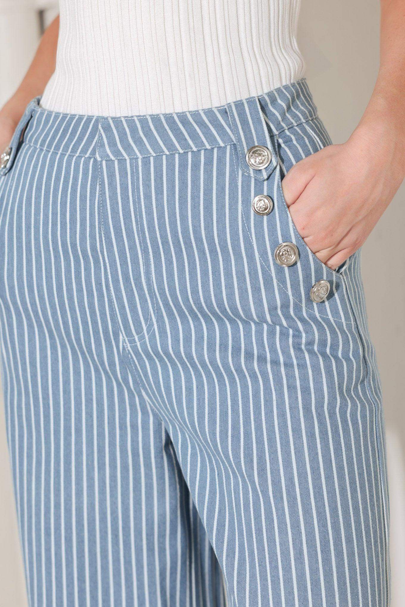 PINSTRIPE PRESTIGE WOVEN PANTS - Flying Tomato - Flyclothing LLC