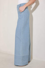 PINSTRIPE PRESTIGE WOVEN PANTS - Flying Tomato - Flyclothing LLC