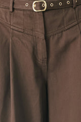BROWN SUGAR STATEMENT WOVEN PANTS - Flying Tomato - Flyclothing LLC