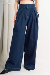 QUIET LUXE DENIM PANTS - Flying Tomato - Flyclothing LLC