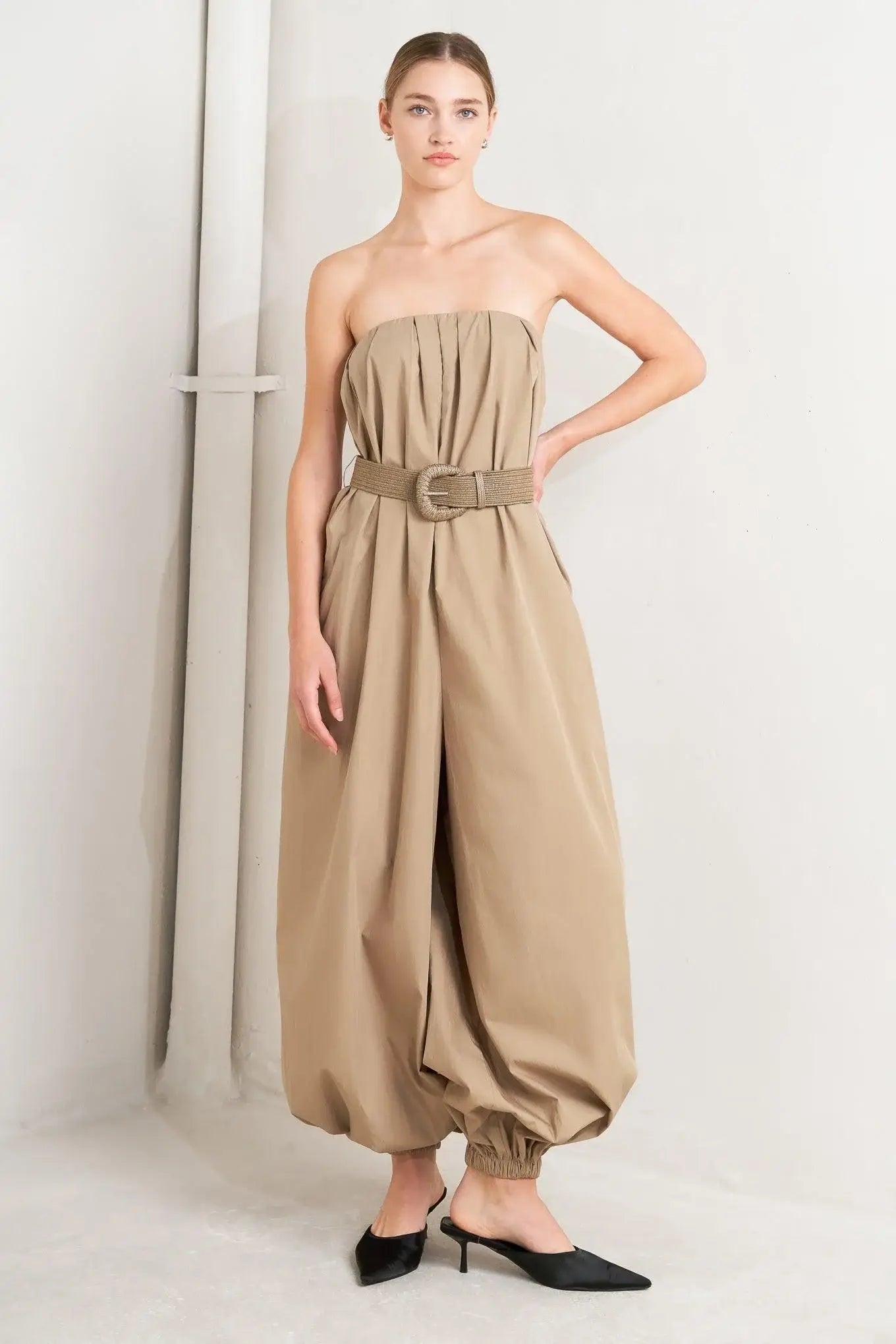 QUIET SENSUALITY WOVEN JUMPSUIT - Flying Tomato - Flyclothing LLC
