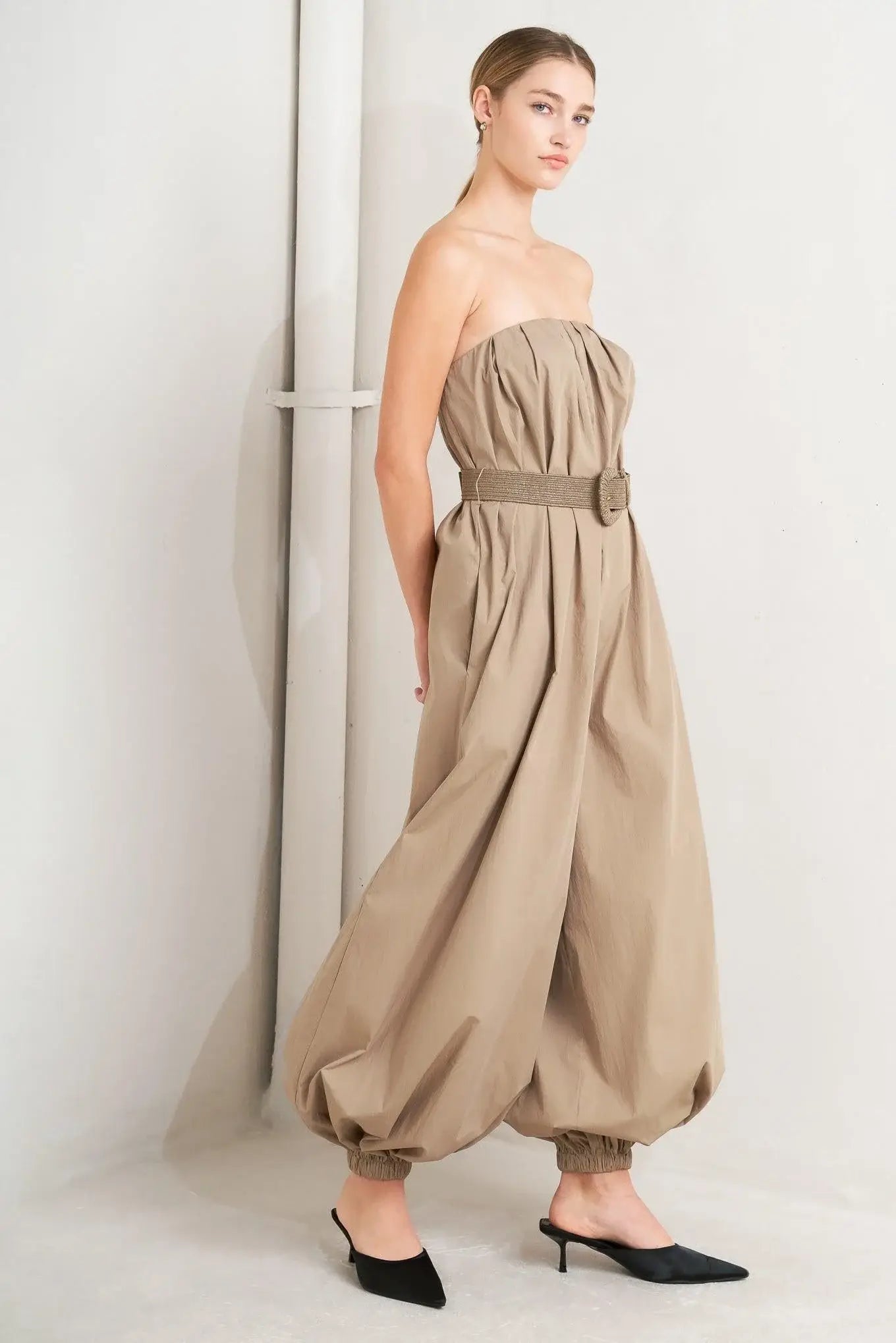 QUIET SENSUALITY WOVEN JUMPSUIT - Flying Tomato - Flyclothing LLC