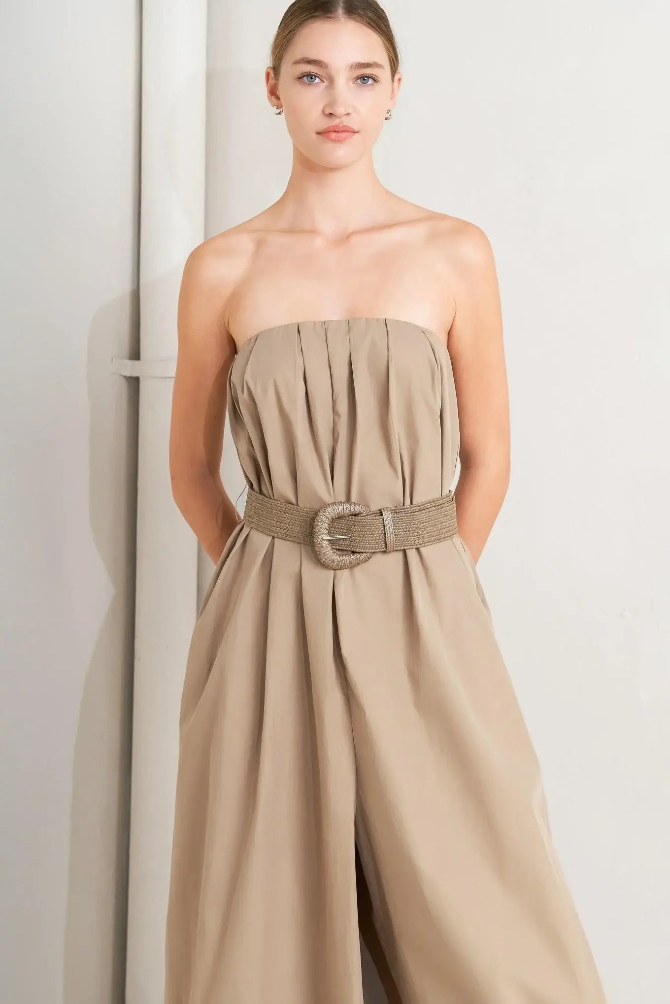 QUIET SENSUALITY WOVEN JUMPSUIT - Flying Tomato - Flyclothing LLC