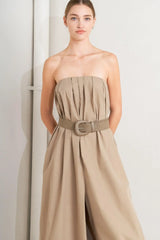 QUIET SENSUALITY WOVEN JUMPSUIT - Flying Tomato - Flyclothing LLC