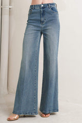 NO SECOND THOUGHT WASHED DENIM PANTS - Flying Tomato - Flyclothing LLC