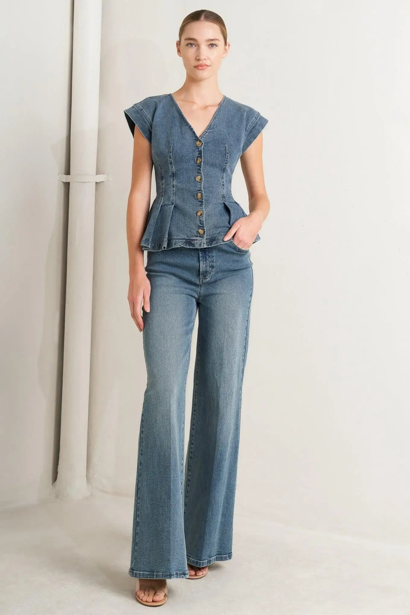 NO SECOND THOUGHT WASHED DENIM PANTS - Flying Tomato - Flyclothing LLC