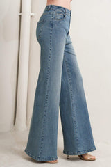 NO SECOND THOUGHT WASHED DENIM PANTS - Flying Tomato - Flyclothing LLC