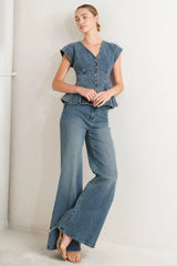 NO SECOND THOUGHT WASHED DENIM PANTS - Flying Tomato - Flyclothing LLC