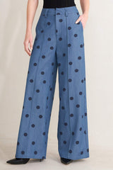 MIDNIGHT POLKA WOVEN PANTS - Flying Tomato - Flyclothing LLC